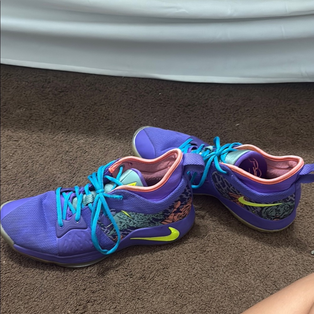 Nike Purple and Blue Athletic Shoes for Performance